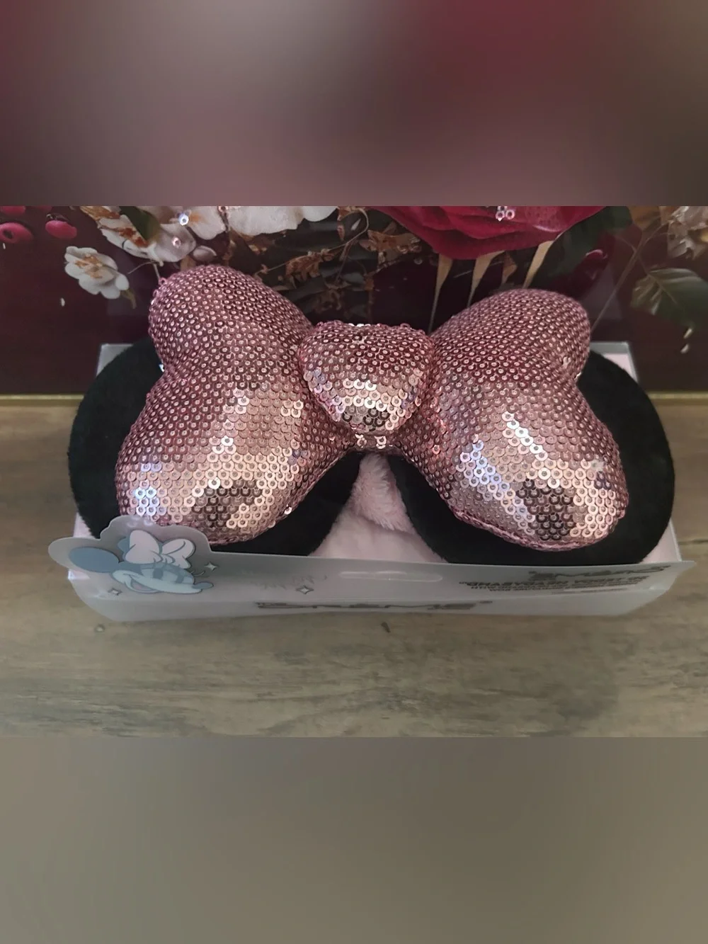 The Crème Shop x Disney Plush Spa Pink Sequin Headband